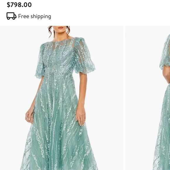 Mac Duggal Lace Women Dress in Teal